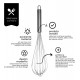 Batedor Manual Fouet 40cm Profissional Aço Inox